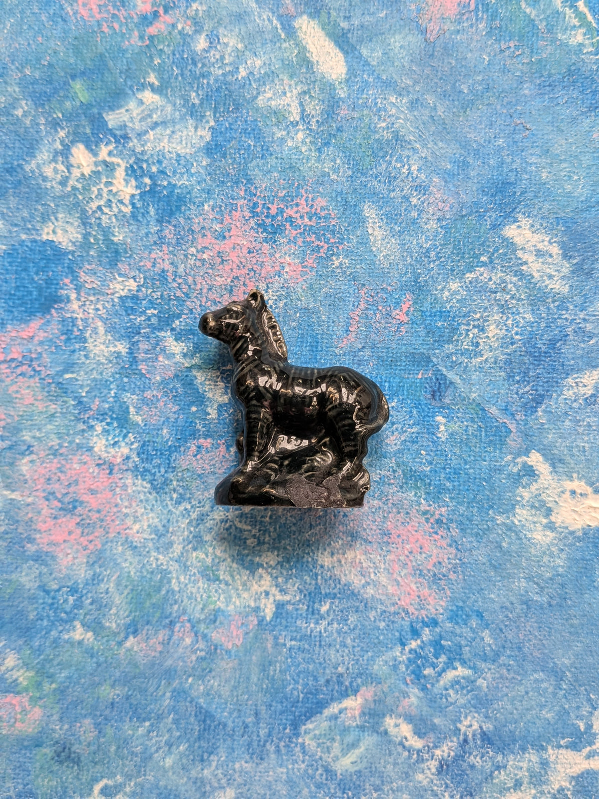 Wade Whimsies Black Zebra Ceramic Small Figurine