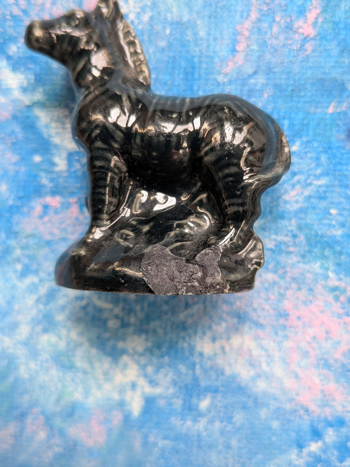 Wade Whimsies Black Zebra Ceramic Small Figurine