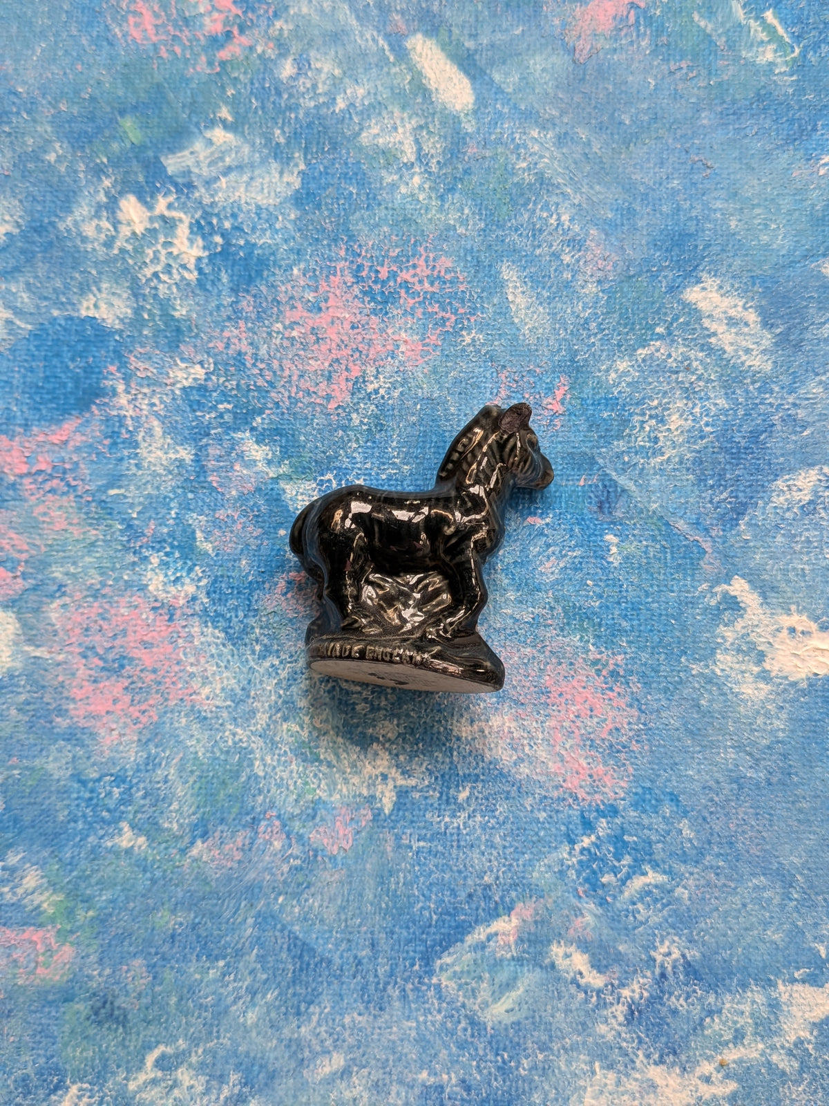 Wade Whimsies Black Zebra Ceramic Small Figurine