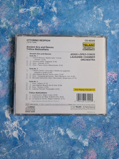 Resphighi: Ancient Airs and Dances/Trittico Botticelliano CD - 1992 - Telarc