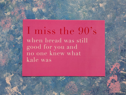 "I Miss the 90's" Slogan Novelty Postcard - Hammond Gower