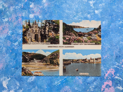 Vintage Guernsey Postcard - "Greetings From Guernsey" - Photocrom