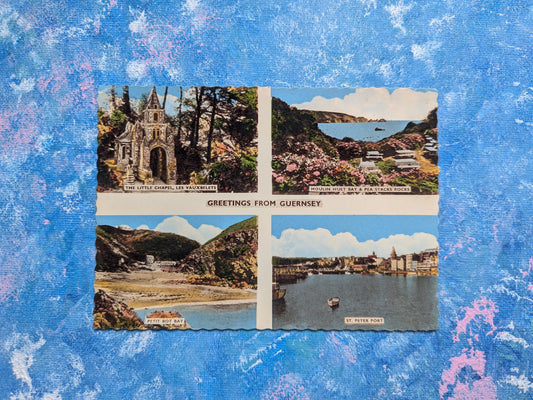 Vintage Guernsey Postcard - "Greetings From Guernsey" - Photocrom
