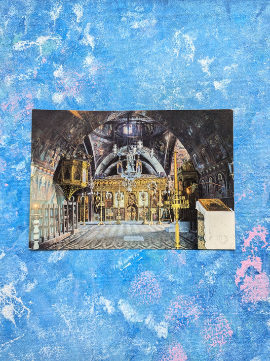 Vintage Greece Postcard - Rhodes, Byzantine Church of Virgin