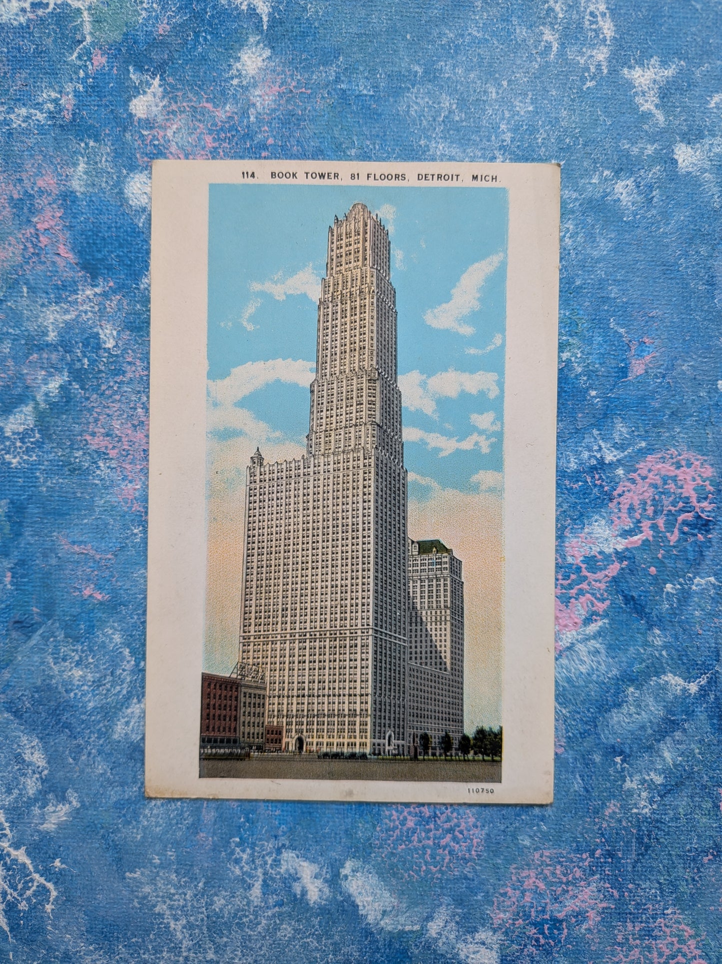 Vintage Detroit Michigan Book Tower, 81 Floors 114 - 1930s Approx