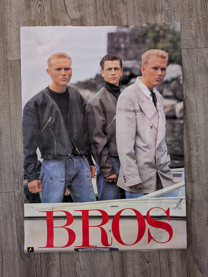 Vintage Bros 1980's Boyband/Pop Group Poster - 1988 - Anabas