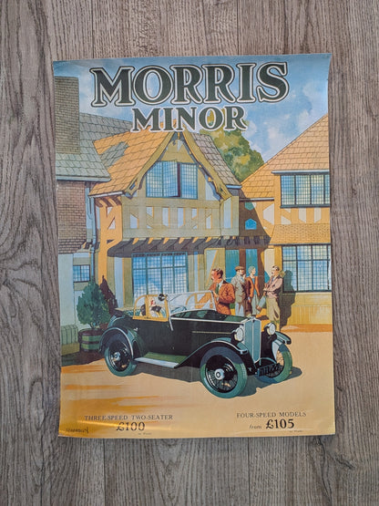 Retro-Style Morris Minor Car Poster - Robert Opie Collection