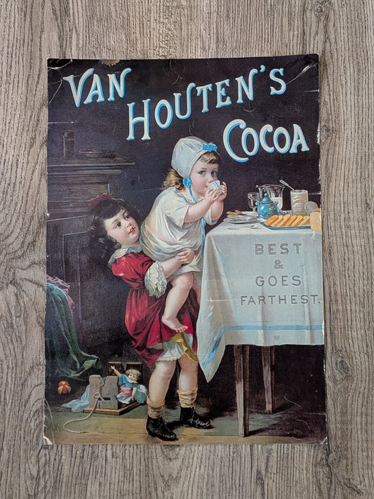 Retro-Style Van Houten's Cocoa Poster - Robert Opie Collection