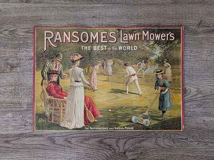 Retro-Style Ransome's Lawn Mowers Poster - Robert Opie Collection