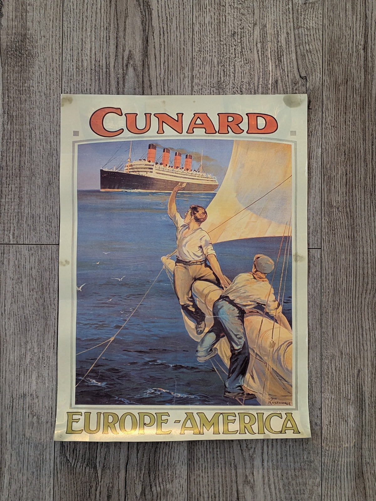 Retro-Style Cunard Europe America Poster - Robert Opie Collection