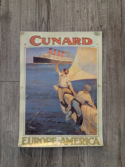 Retro-Style Cunard Europe America Poster - Robert Opie Collection