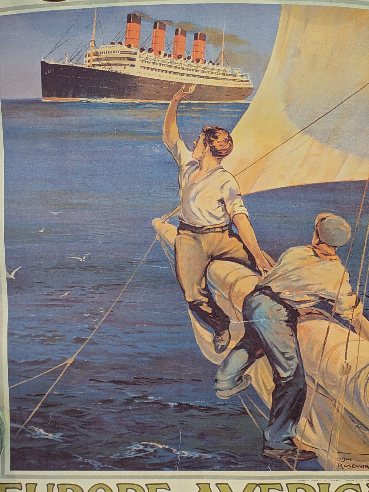 Retro-Style Cunard Europe America Poster - Robert Opie Collection