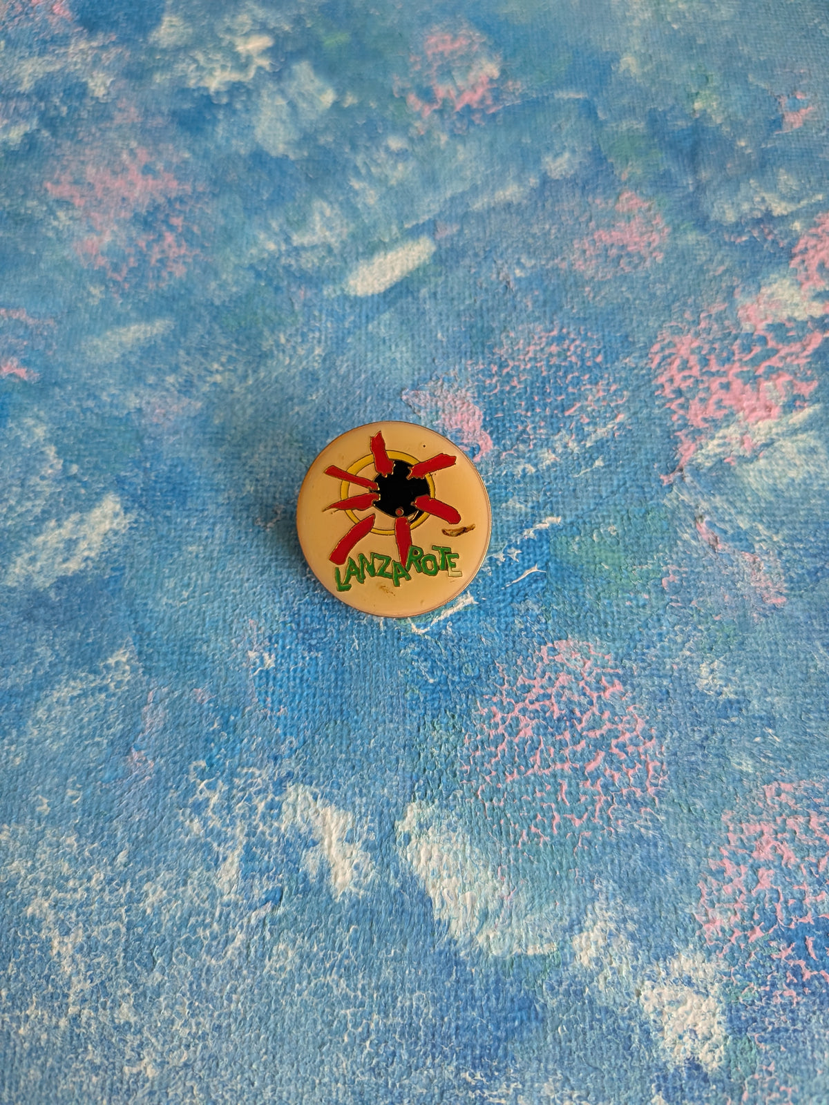 Lanzarote Manrique Sun Volcano Symbol Enamel Pin Badge