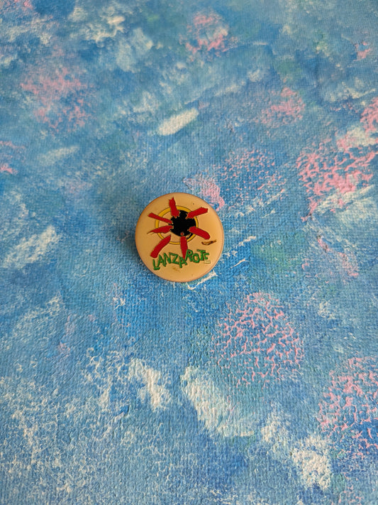 Lanzarote Manrique Sun Volcano Symbol Enamel Pin Badge