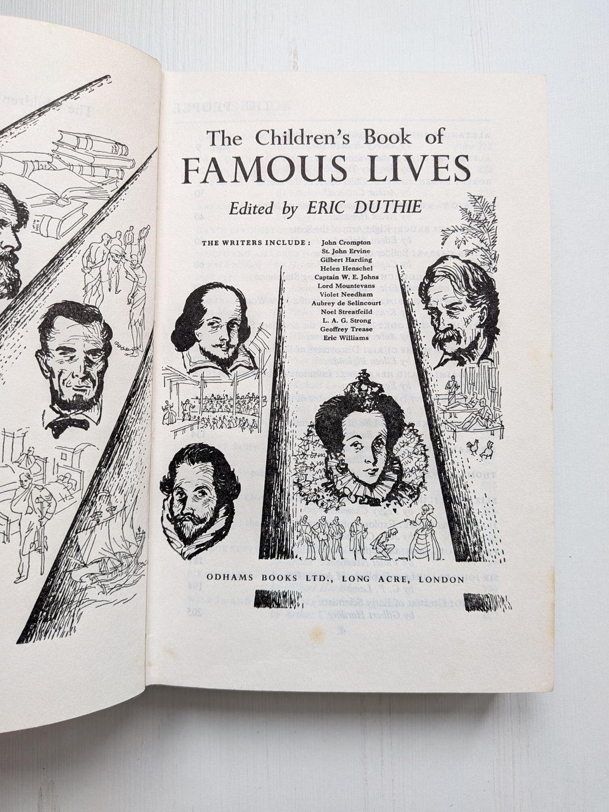 The Children's Book of Famous Lives - Edited by Eric Duthie - Odhams Books Ltd