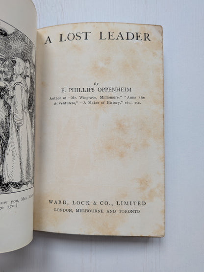 A Lost Leader by E. Phillips Oppenheim - Ward, Lock & Co. Ltd - 1910s Approx