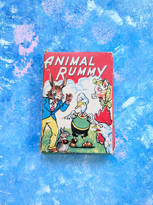 Vintage Animal Rummy Card Game - Clifford Series - 1950s Approx