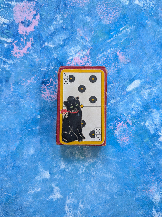 Vintage Goodall Trade Mark Card Dominoes - Cat Box