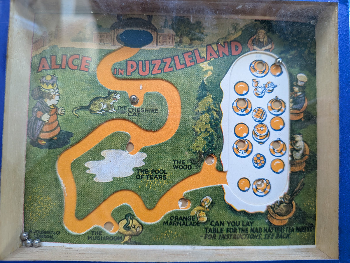 Vintage Alice In Puzzleland Dexterity Puzzle/Toy - R. Journet & Co Ltd - 1950s