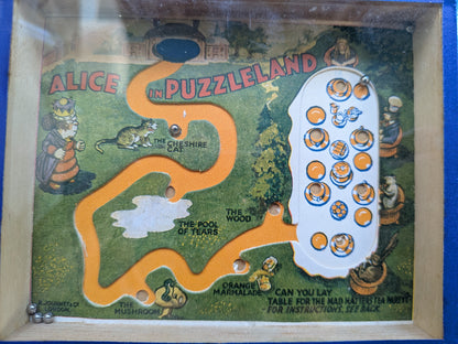 Vintage Alice In Puzzleland Dexterity Puzzle/Toy - R. Journet & Co Ltd - 1950s