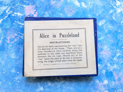 Vintage Alice In Puzzleland Dexterity Puzzle/Toy - R. Journet & Co Ltd - 1950s