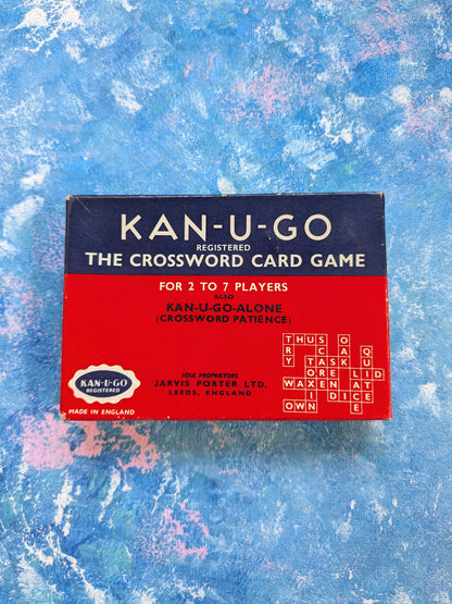 Vintage Kan-U-Go Crossword Card Game - 1934 - Jarvis Porter Ltd