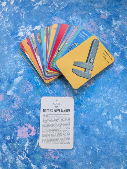 Vintage Twizzle's Happy Families Card Game Set - Ariel Productions Ltd - 1950s