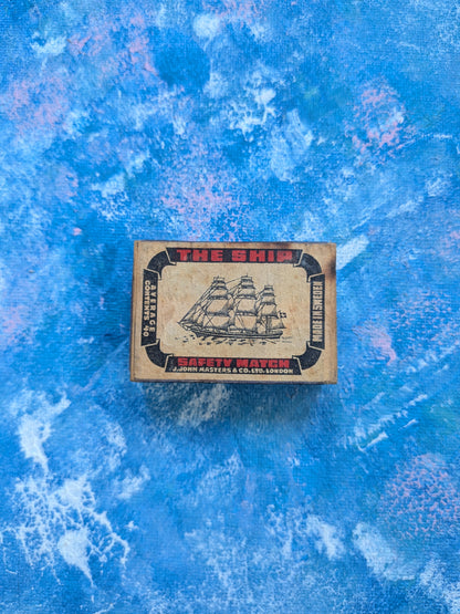 Vintage The Ship Safety Match Box (Empty) - J.John Masters & Co Ltd - 1950s