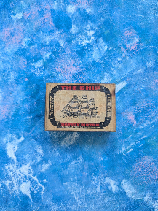 Vintage The Ship Safety Match Box (Empty) - J.John Masters & Co Ltd - 1950s
