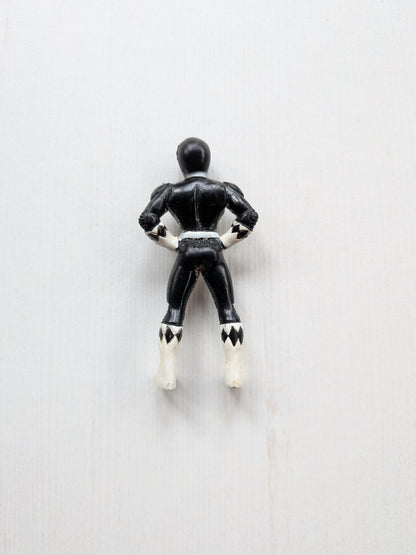 Vintage Mighty Morphin Power Rangers Black Ranger Mini Figure - 1995 - Saban