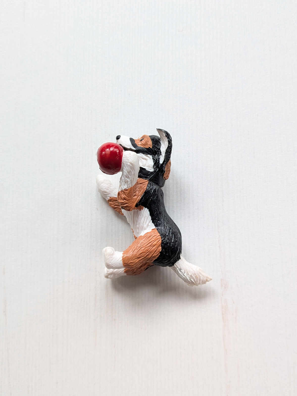 Vintage Puppy In My Pocket Tri-Colour Border Collie Figure - Playful Pups Set