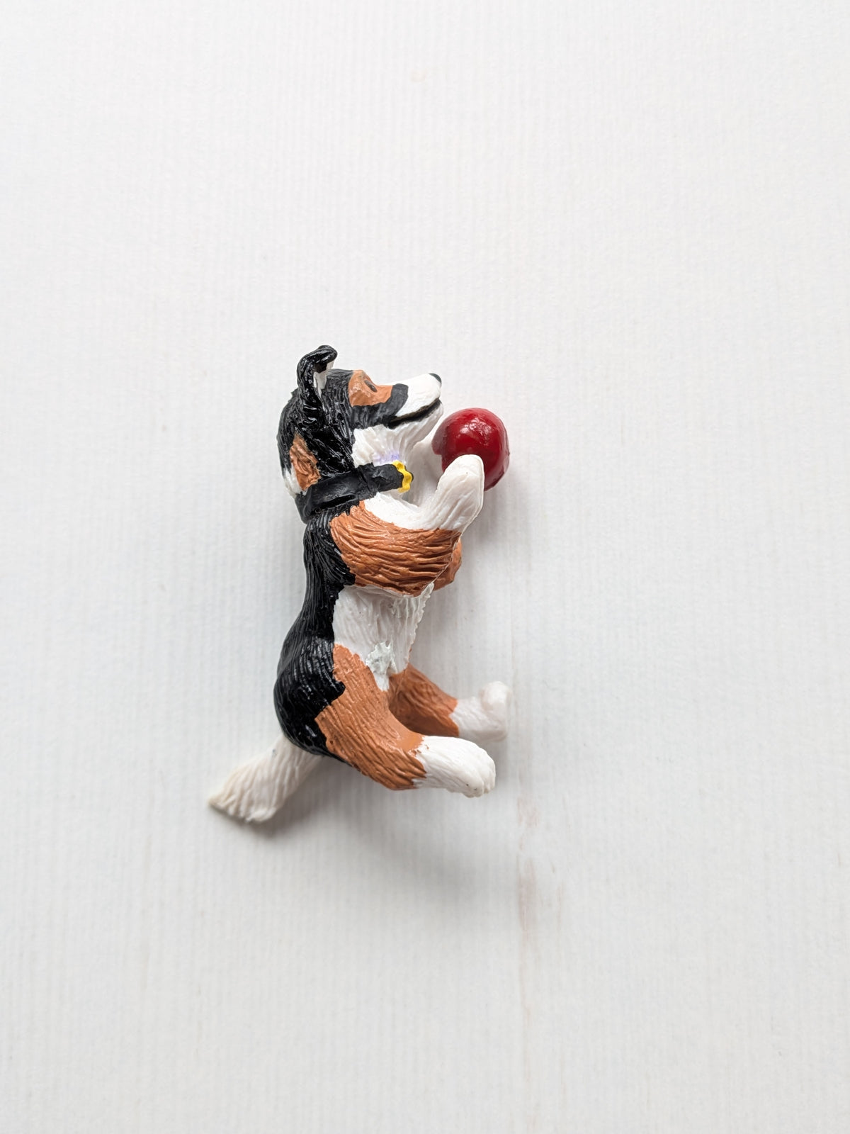 Vintage Puppy In My Pocket Tri-Colour Border Collie Figure - Playful Pups Set