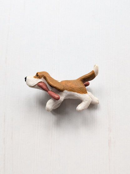 Vintage Puppy In My Pocket Basset Hound with Sausages Figure - 1994