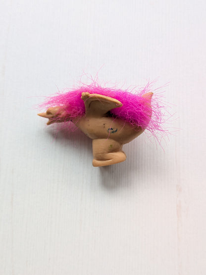 Vintage Miniature Troll Dinosaur Pterodactyl Pencil Topper - 1990s