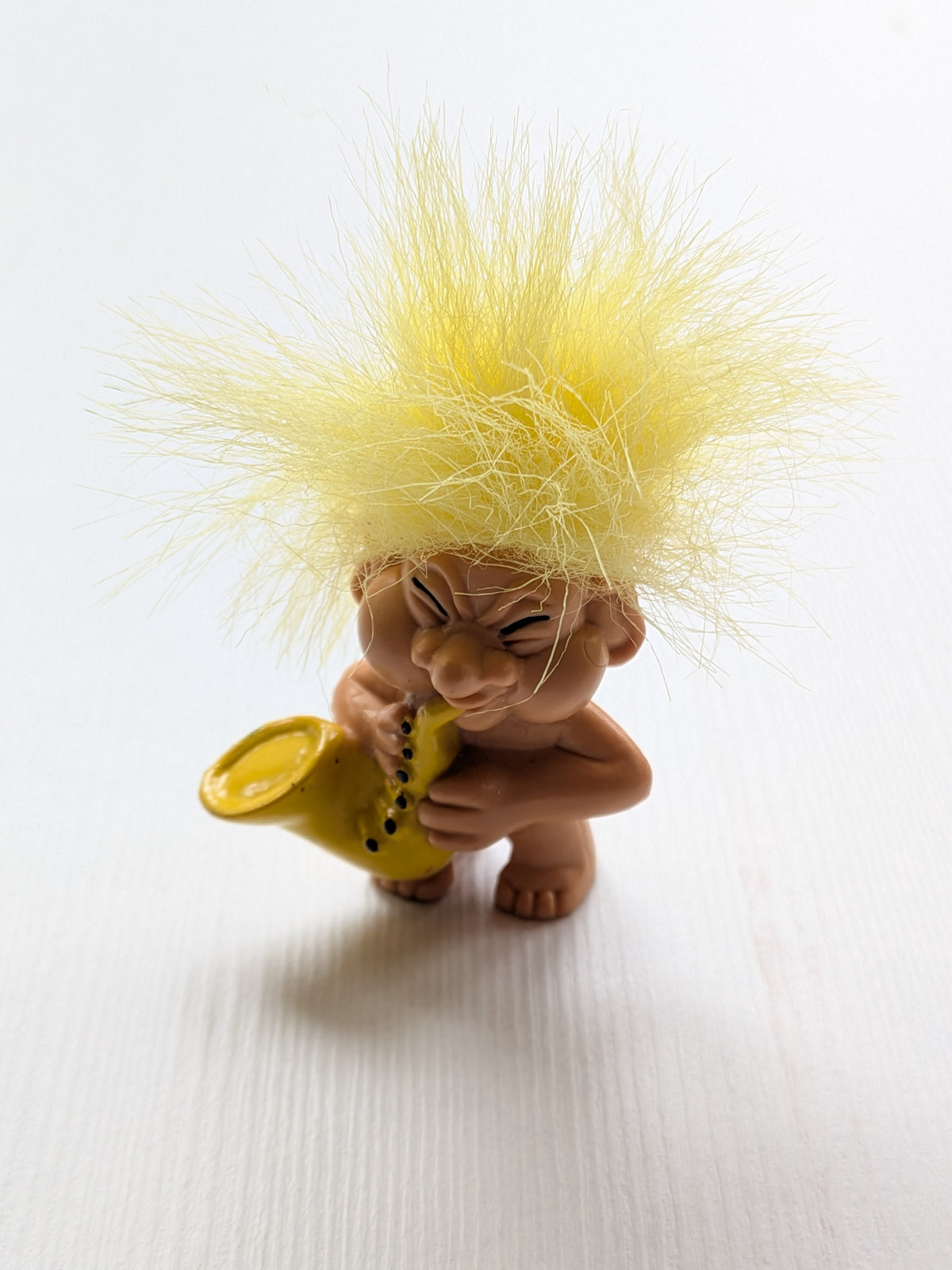 Vintage Weetabix Weetos Yellow-Haired Troll with Saxophone Pencil Topper - 1990s
