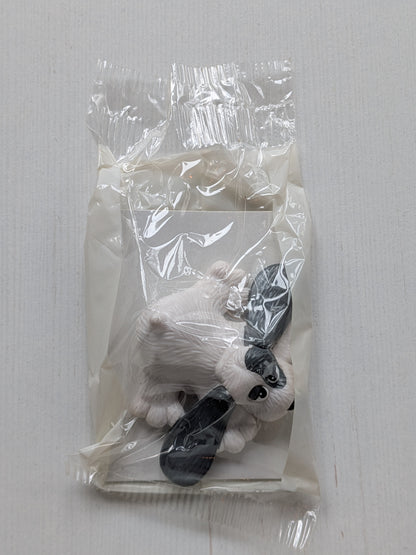 Vintage Pound Puppies Grey/White Puppy Cereal Toy - 1996 - Weetabix