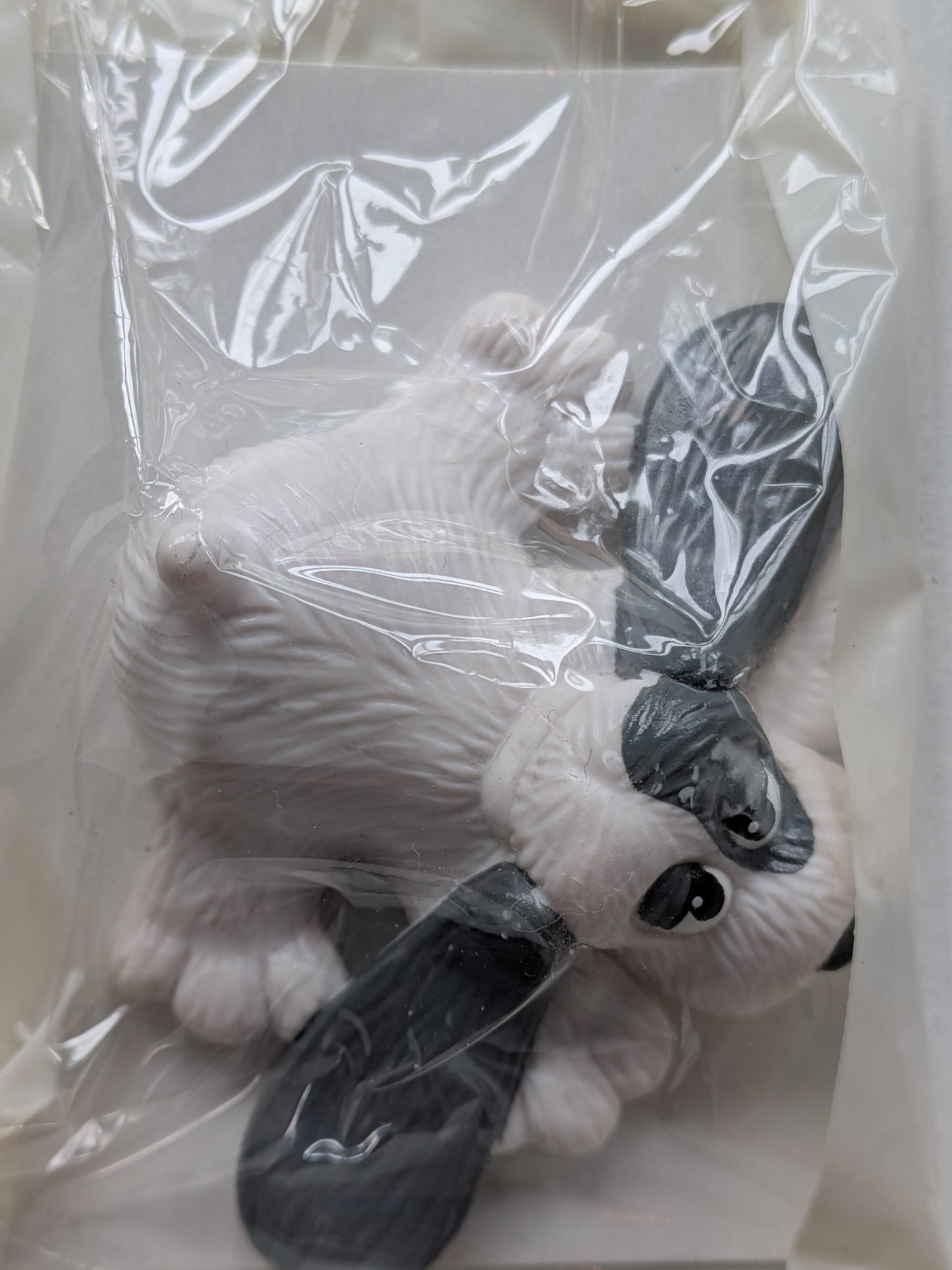 Vintage Pound Puppies Grey/White Puppy Cereal Toy - 1996 - Weetabix