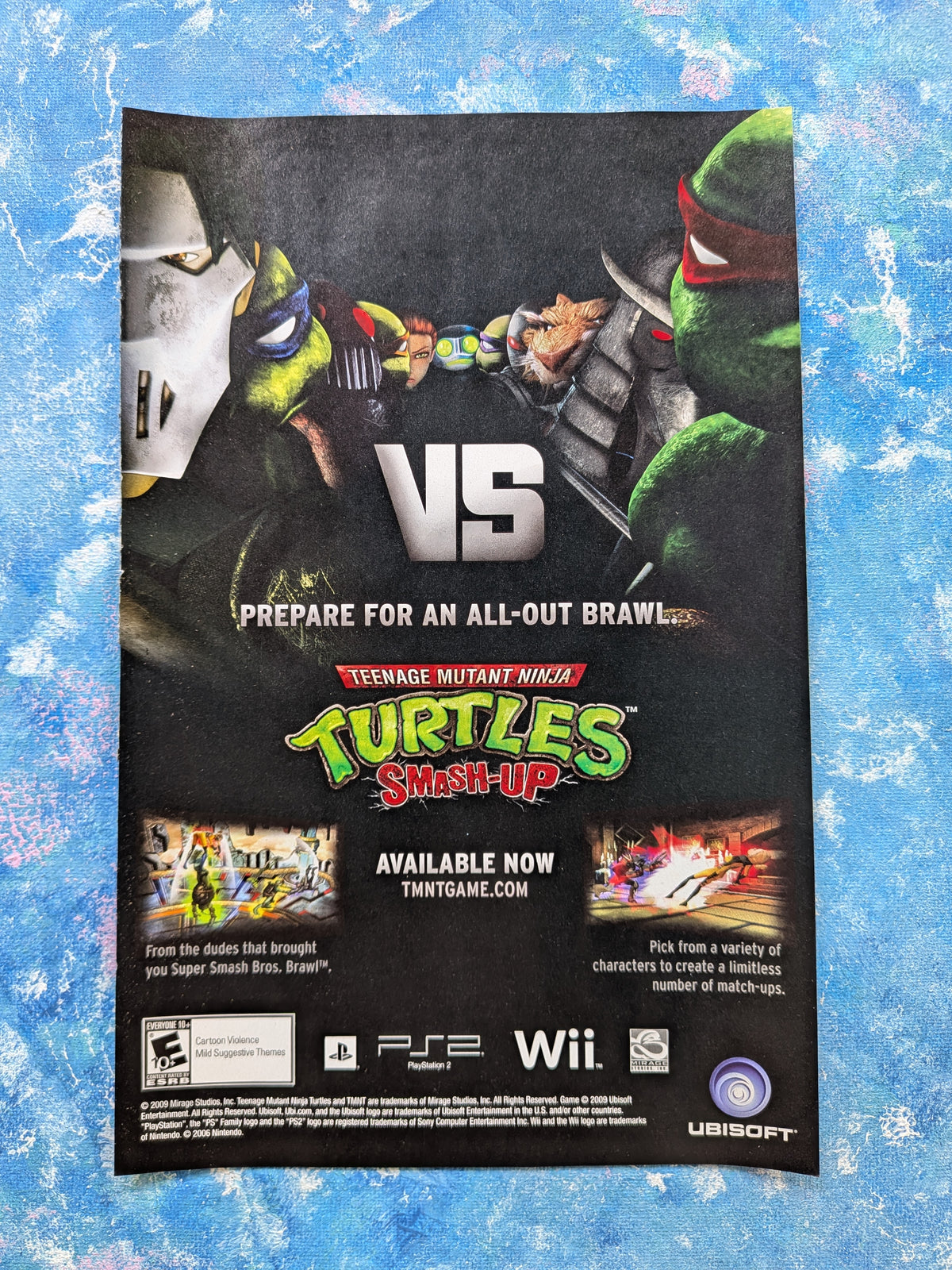 Teenage Mutant Ninja Turtles Smash-Up 2009 Nintendo Wii/PS2 Game Advertisement