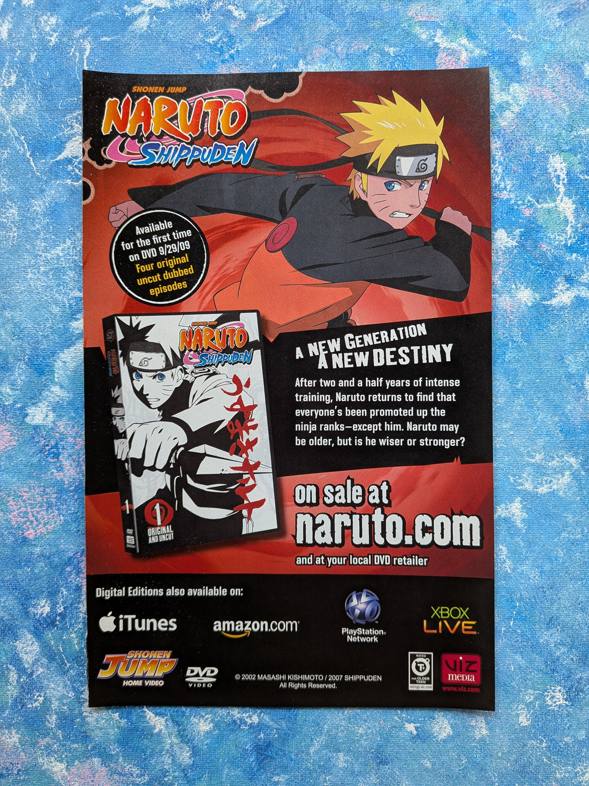 Naruto Shippuden Shonen Jump Home Video DVD Advertisement