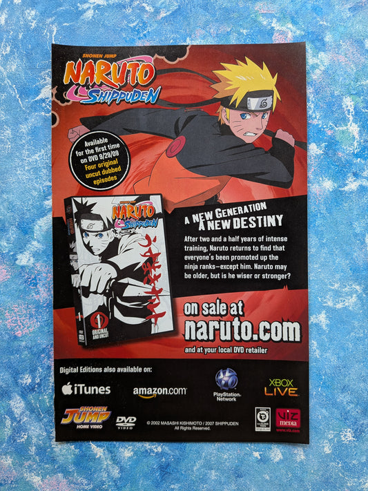 Naruto Shippuden Shonen Jump Home Video DVD Advertisement