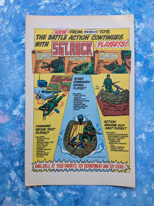 Vintage Sgt. Rock Playsets Remco Toys 1983 Advertisement