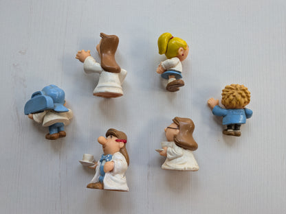 Vintage Tetley Tea Character Plastic Figures x6 Bundle - 1990s