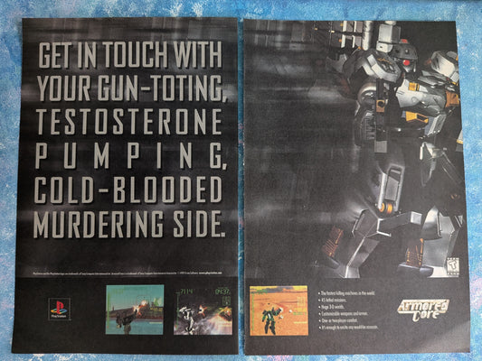Armored Core Playstation 1 Sony Computer Entertainment 1999 Game Advertisement
