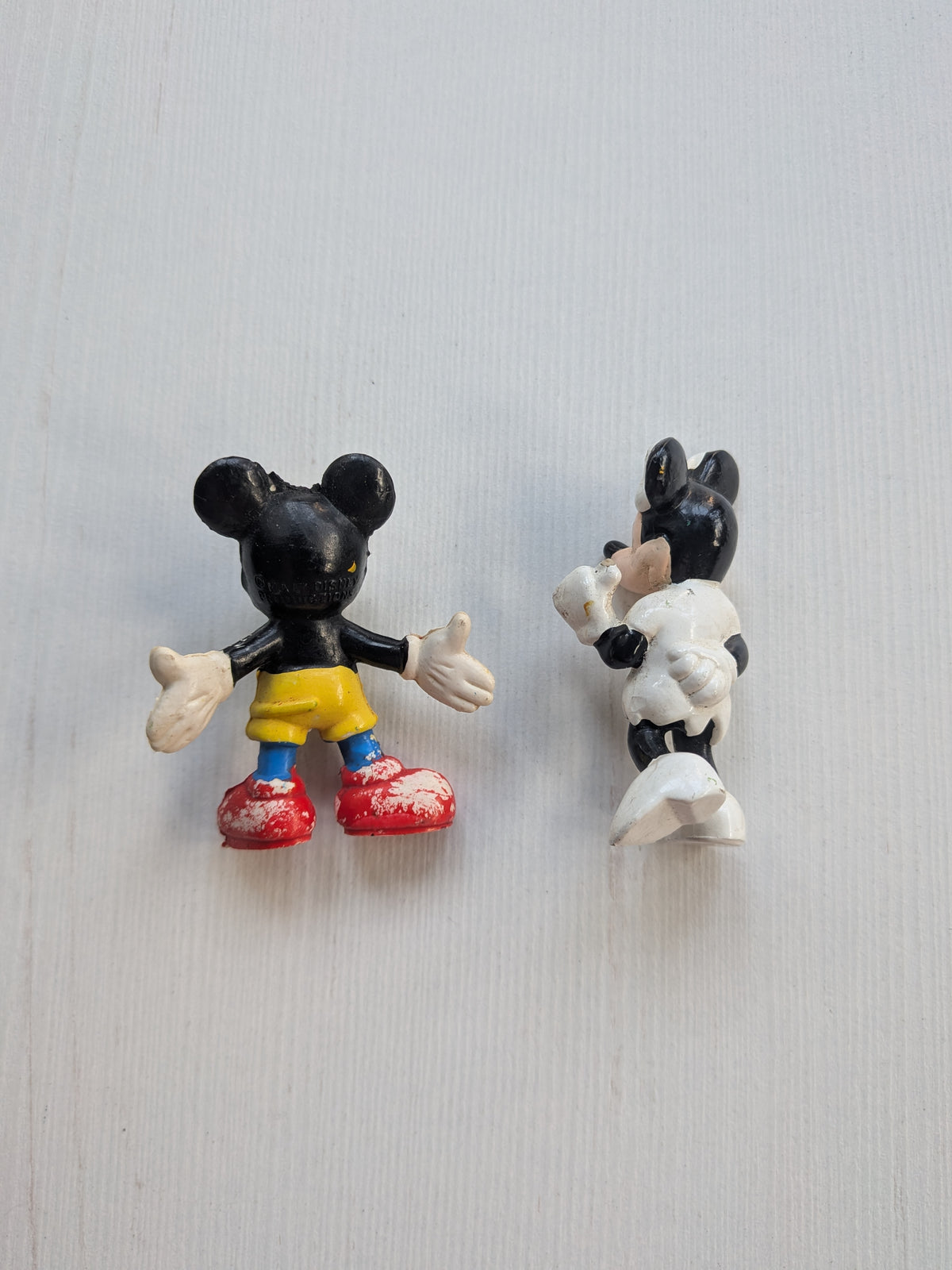 Vintage Mickey and Minnie Mouse Mini Figures/Cake Toppers - Disney - 1980s