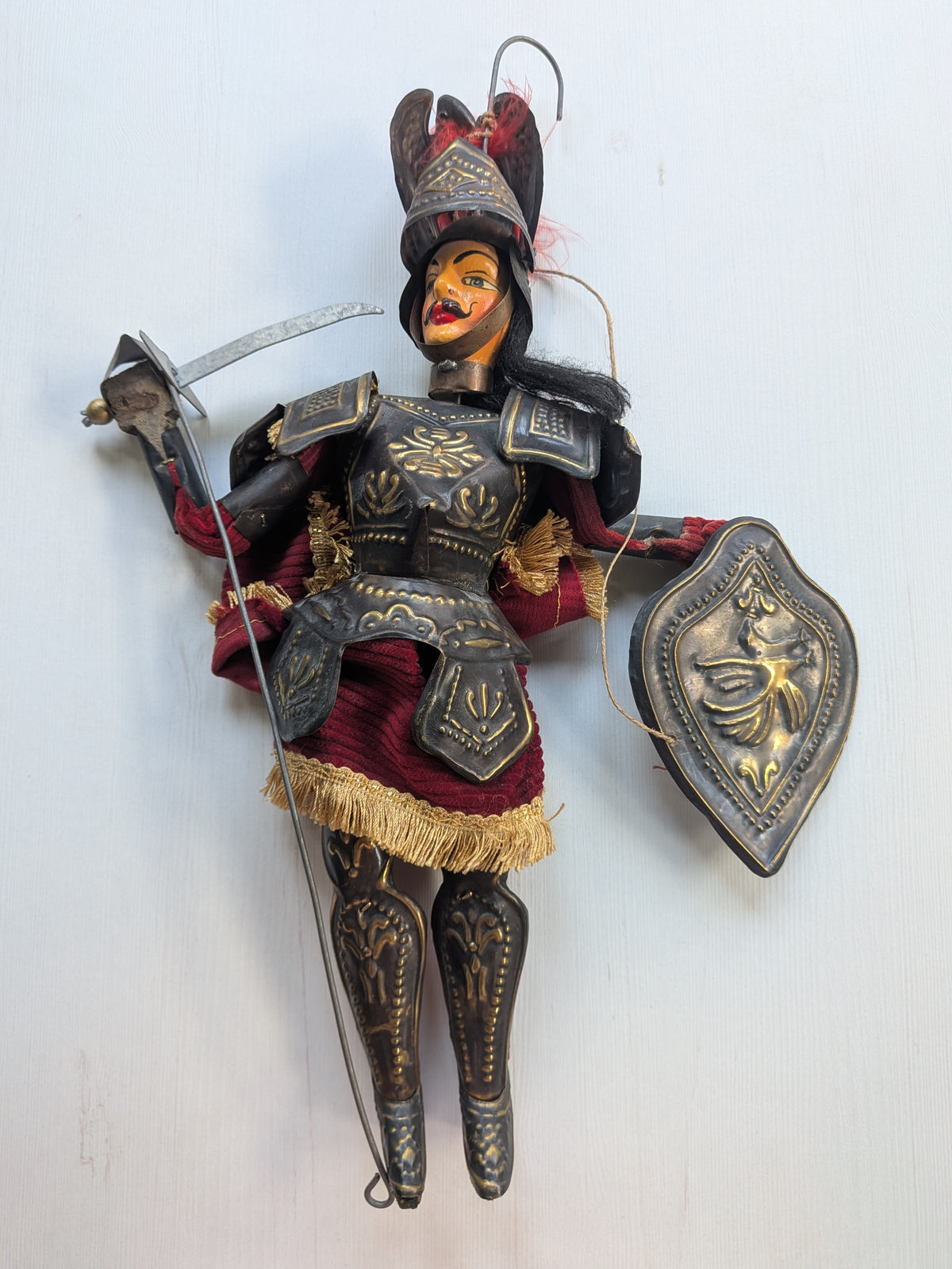 Vintage Sicilian Marionette Knight Opera dei Pupi Puppet - See Details