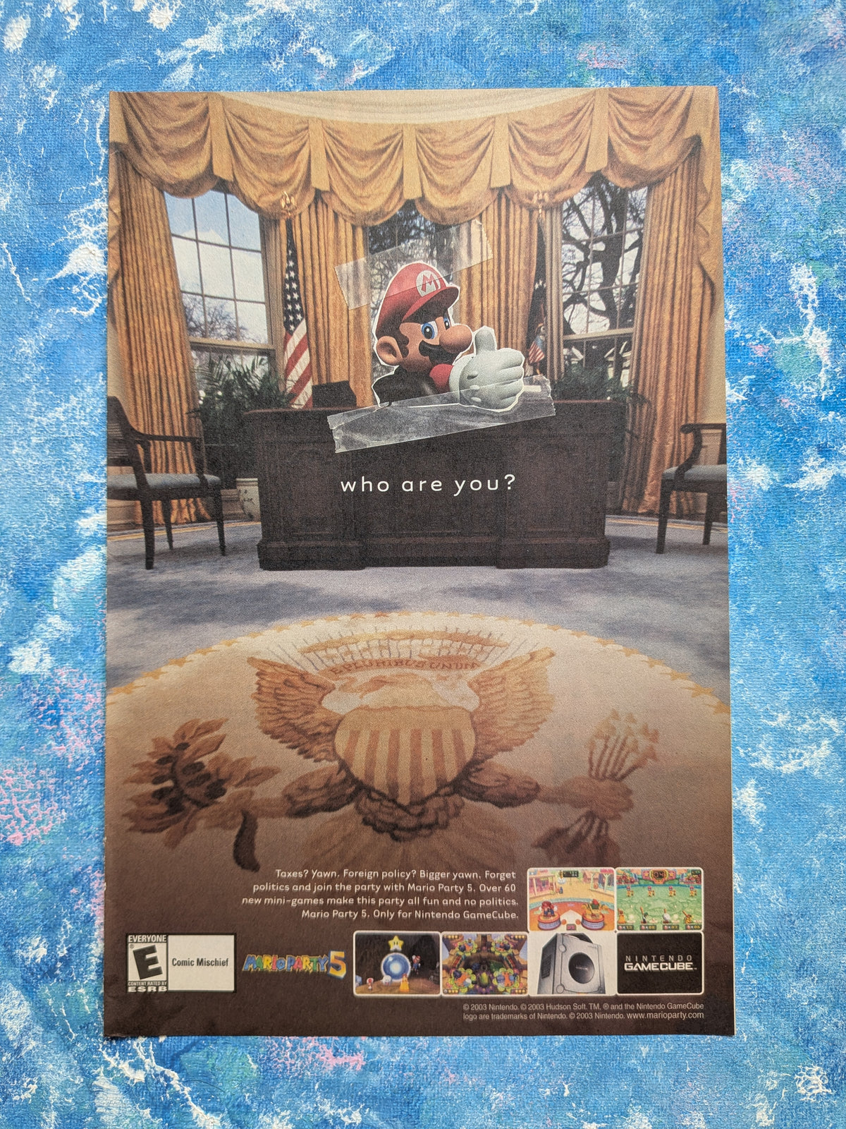 Mario Party 5 Gamecube Game "Who Are You?" 2003 Nintendo Advertisement