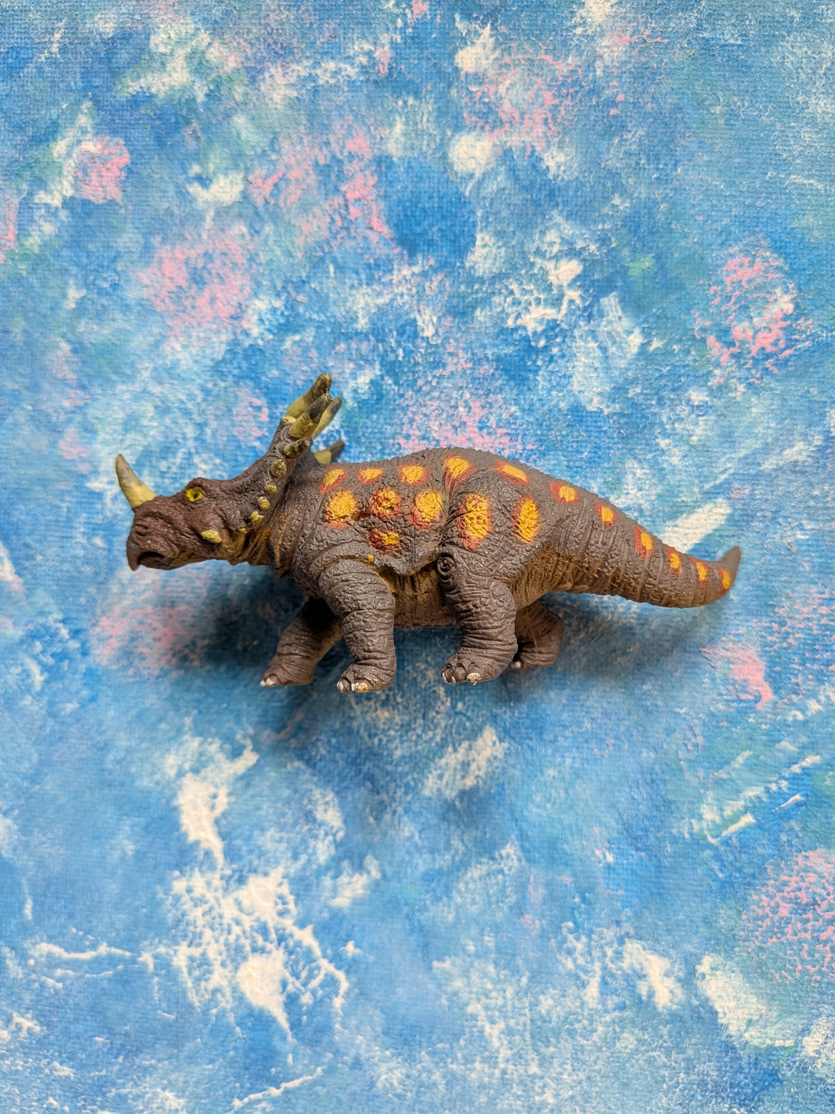 Vintage Styracosaurus Plastic Figure - Unbranded