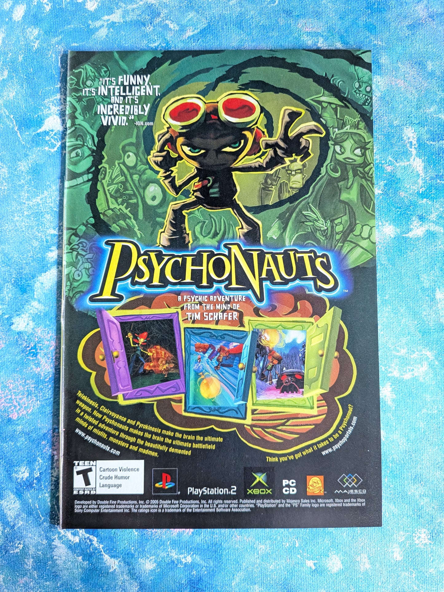 Psychonauts Playstation 2/Xbox/PC Game 2005 Advertisement