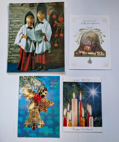 Vintage Retro/Kitsch Christmas Cards Bundle, 10 Cards For Scrapbooking/Crafts #8