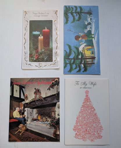 Vintage Retro/Kitsch Christmas Cards Bundle, 10 Cards For Scrapbooking/Crafts #7